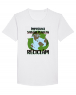 Reciclăm Tricou mânecă scurtă guler larg Bărbat Skater