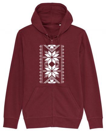 Motiv traditional - alb Burgundy