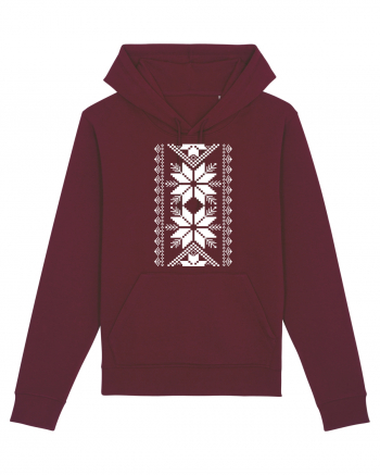 Motiv traditional - alb Burgundy