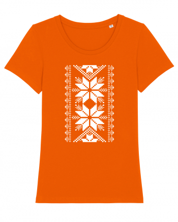 Motiv traditional - alb Bright Orange