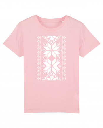 Motiv traditional - alb Cotton Pink