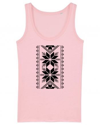 Motiv traditional - negru Cotton Pink