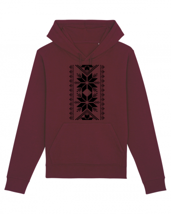 Motiv traditional - negru Burgundy