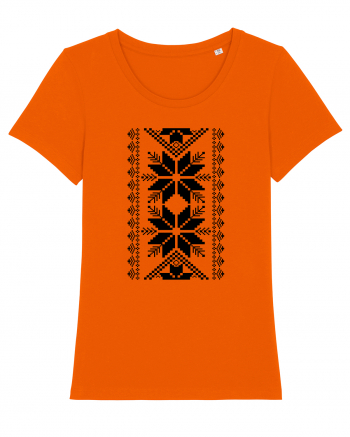 Motiv traditional - negru Bright Orange