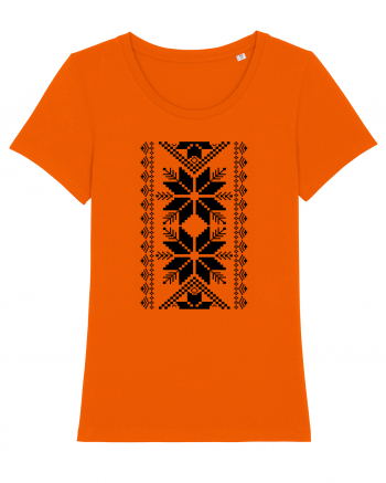 Motiv traditional - negru Bright Orange