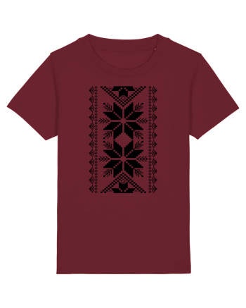 Motiv traditional - negru Burgundy