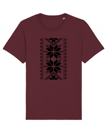 Motiv traditional - negru Burgundy