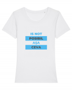 Is not posibil asa ceva Tricou mânecă scurtă guler larg fitted Damă Expresser