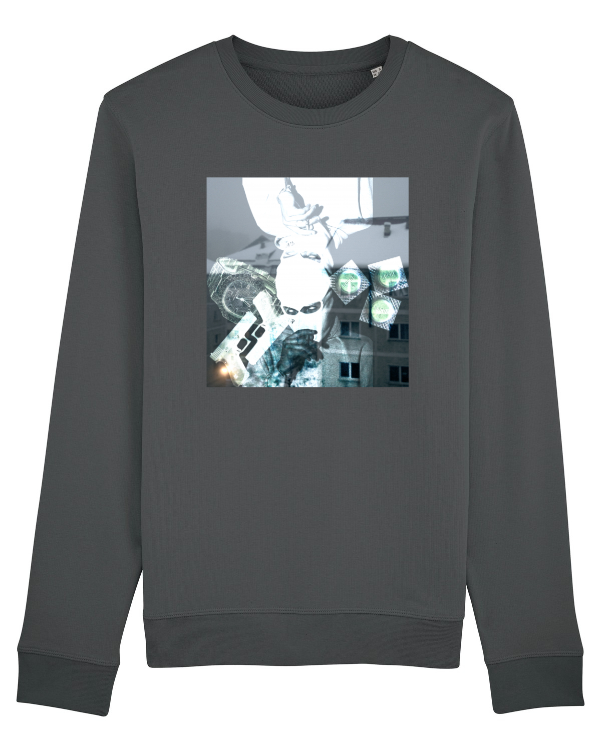Bluză mânecă lungă Unisex Rise Anthracite