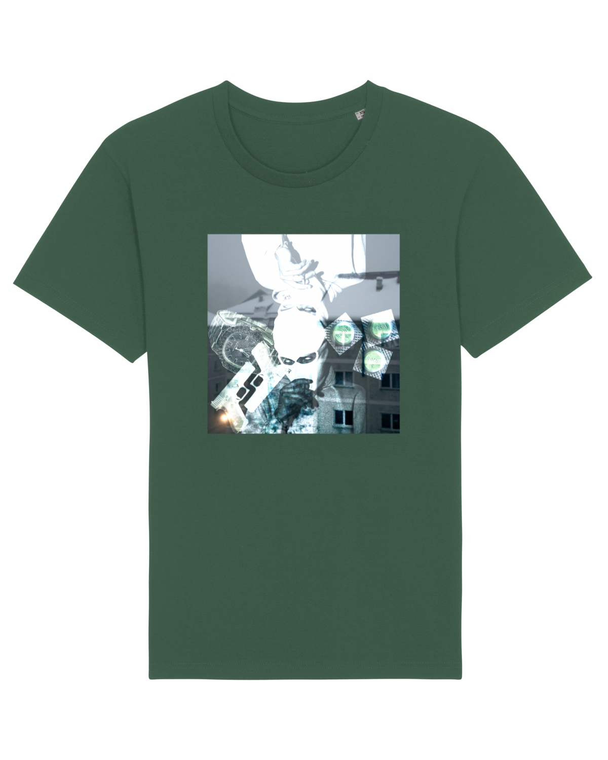 Tricou mânecă scurtă Unisex Rocker Bottle Green