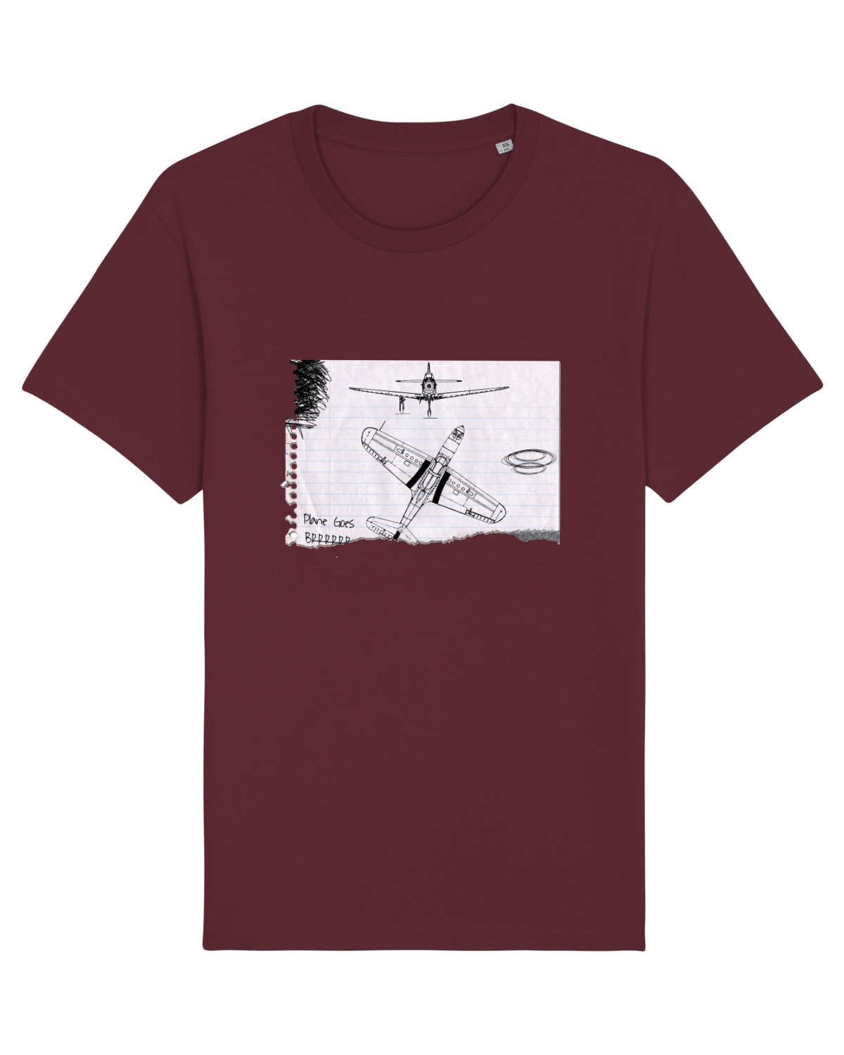 Tricou mânecă scurtă Unisex Rocker Burgundy