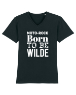 MotoRock BTW#6 Tricou mânecă scurtă guler V Bărbat Presenter