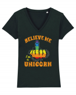 Believe Me I'm A Unicorn Tricou mânecă scurtă guler V Damă Evoker