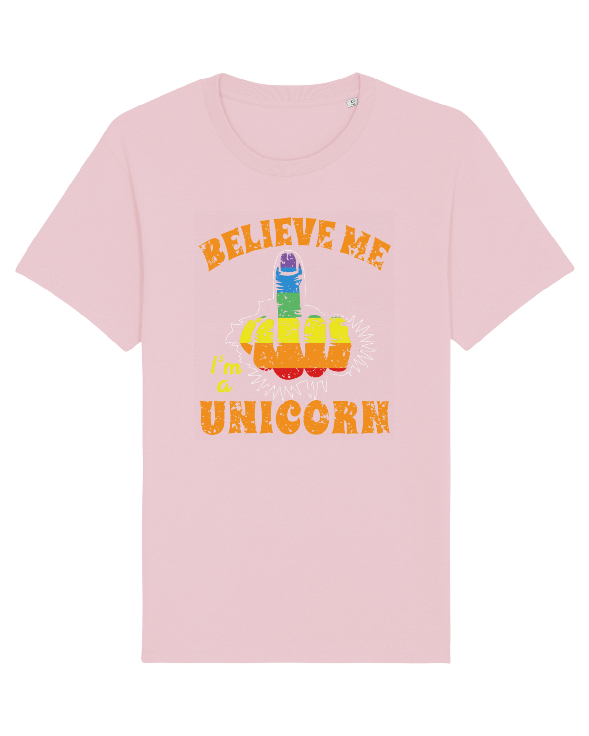 Tricou mânecă scurtă Unisex Rocker Cotton Pink