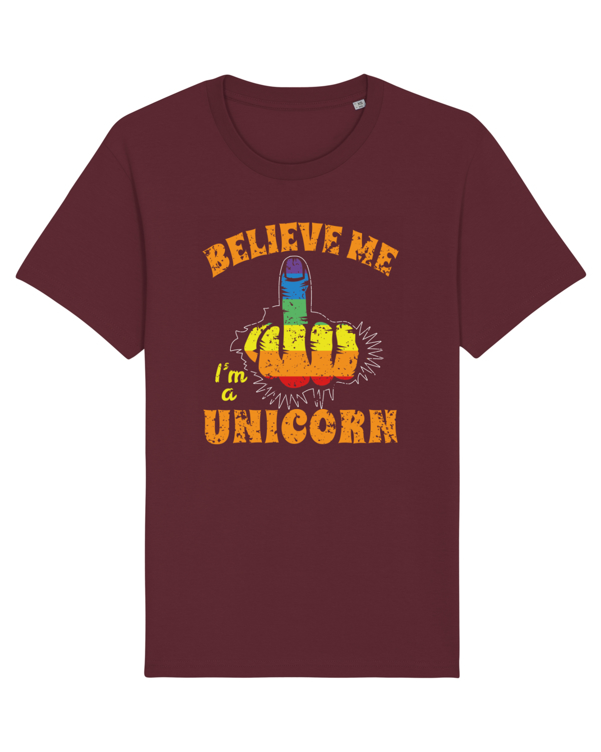 Tricou mânecă scurtă Unisex Rocker Burgundy