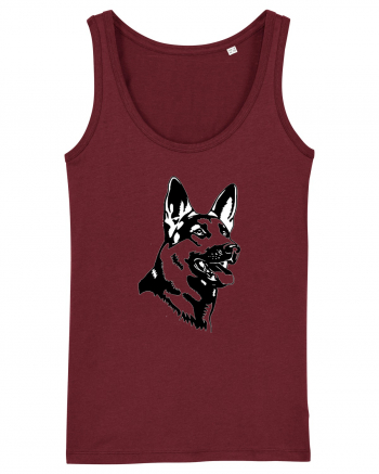 German Shepherd Burgundy