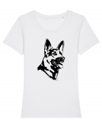 German Shepherd Tricou mânecă scurtă guler larg fitted Damă Expresser