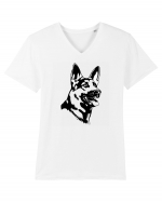 German Shepherd Tricou mânecă scurtă guler V Bărbat Presenter