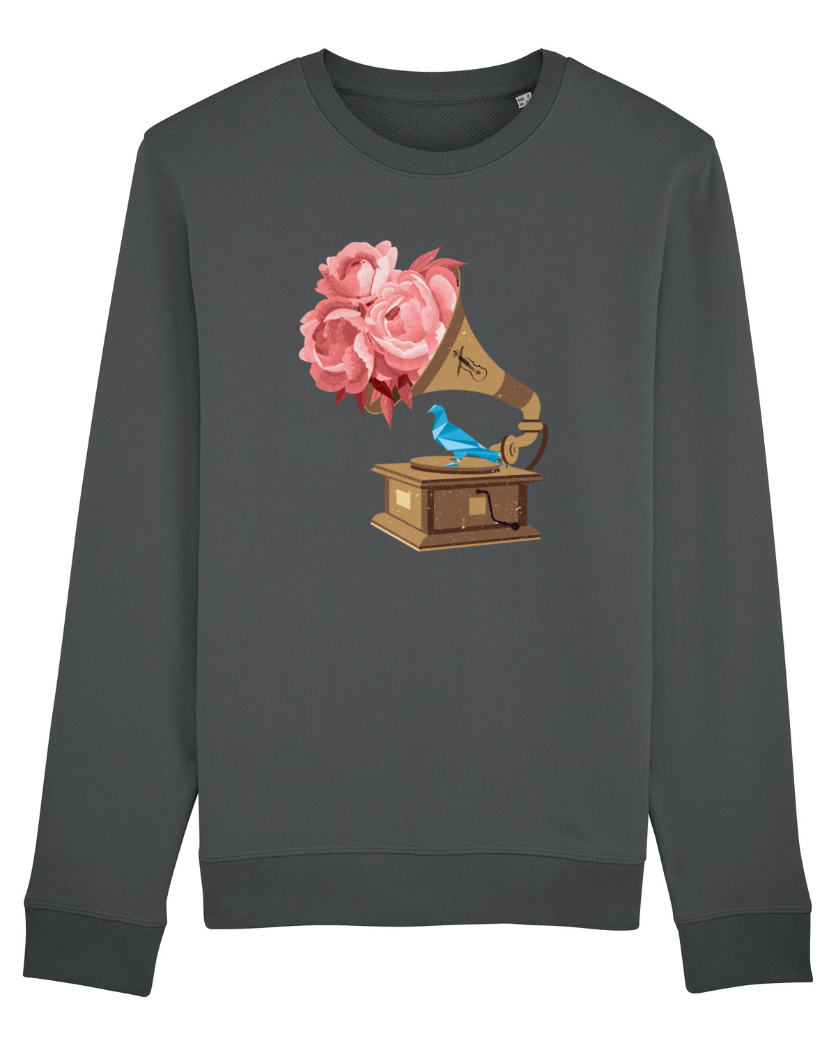 Bluză mânecă lungă Unisex Rise Anthracite