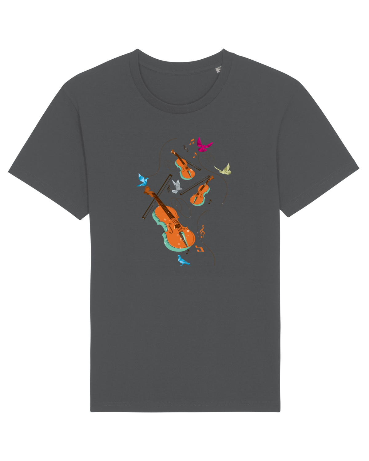 Tricou mânecă scurtă Unisex Rocker Anthracite