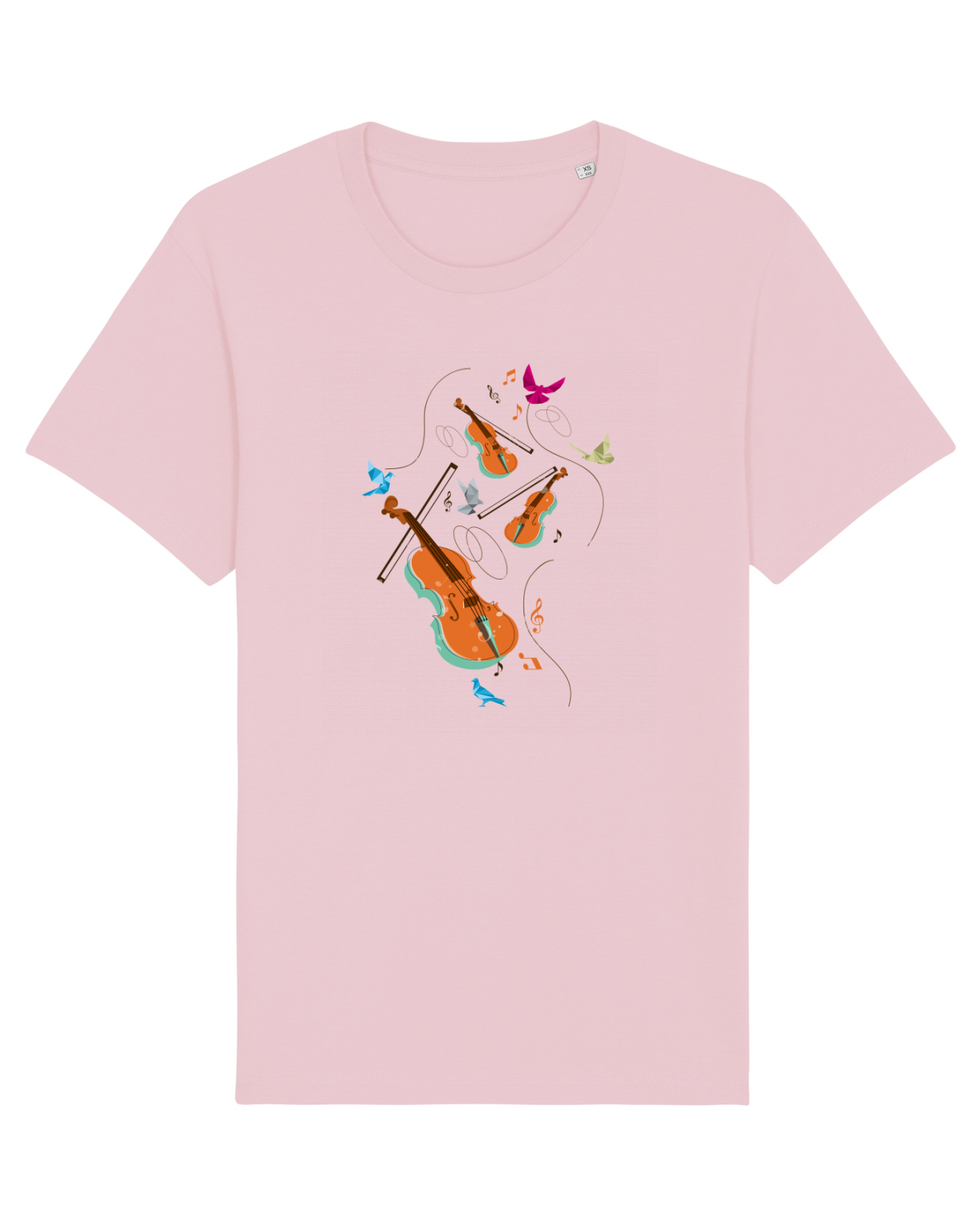 Tricou mânecă scurtă Unisex Rocker Cotton Pink
