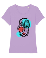 longface Tricou mânecă scurtă guler larg fitted Damă Expresser