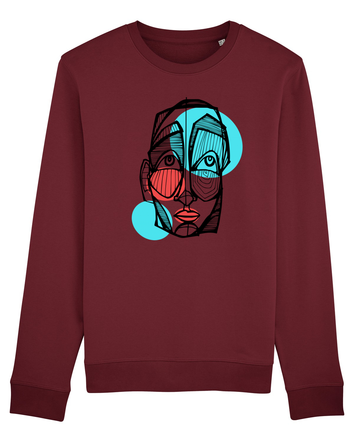 Bluză mânecă lungă Unisex Rise Burgundy