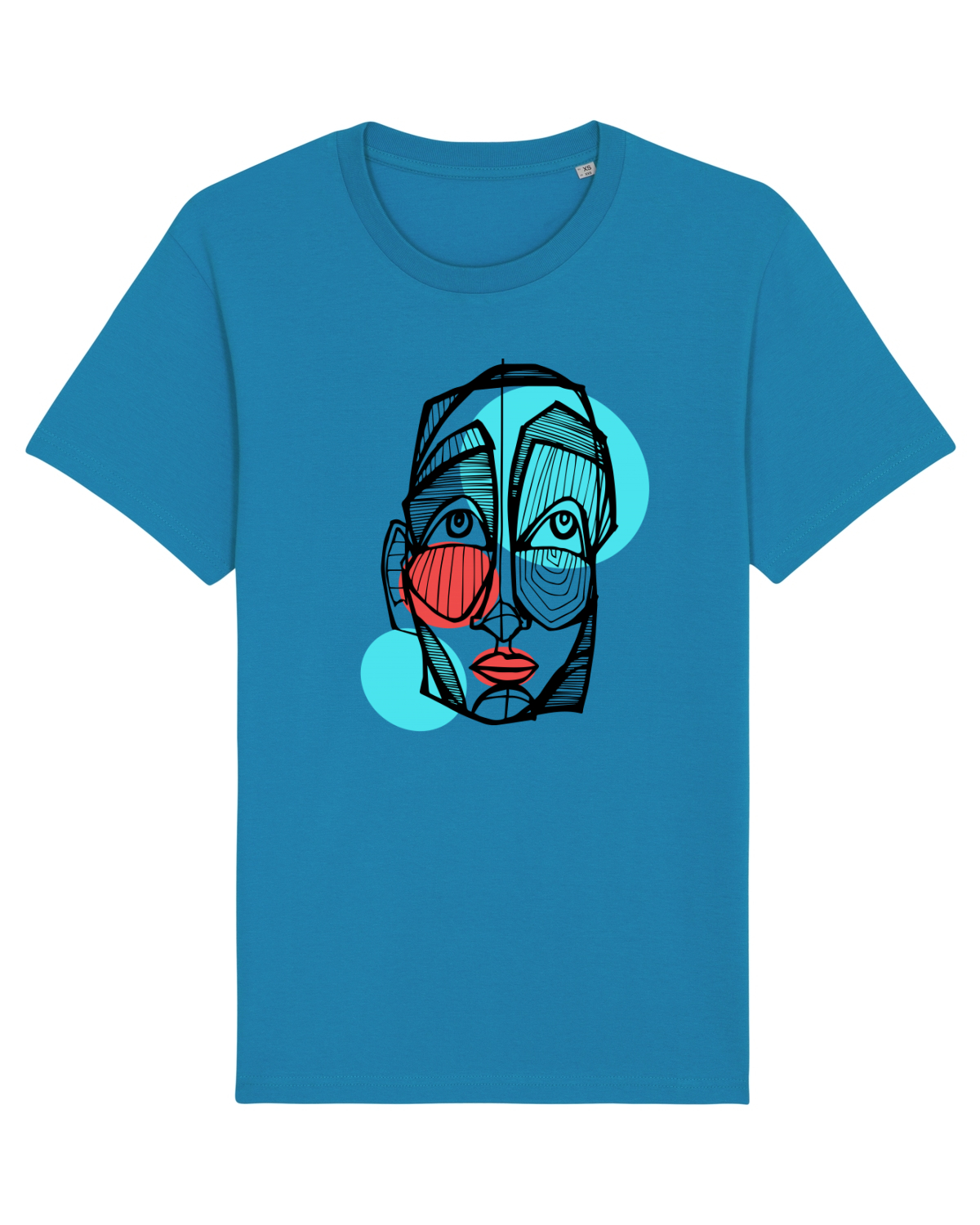 Tricou mânecă scurtă Unisex Rocker Azur