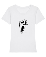 silent scream Tricou mânecă scurtă guler larg fitted Damă Expresser