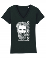 Constantin Brancusi Tricou mânecă scurtă guler V Damă Evoker