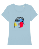 silvia Tricou mânecă scurtă guler larg fitted Damă Expresser