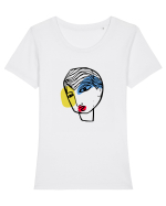 geta Tricou mânecă scurtă guler larg fitted Damă Expresser