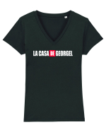 la casa de georgel Tricou mânecă scurtă guler V Damă Evoker