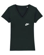 MIKE  Tricou mânecă scurtă guler V Damă Evoker