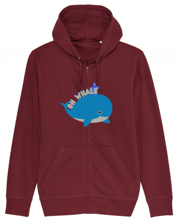 Oh Whale  Burgundy