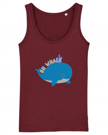 Oh Whale  Burgundy