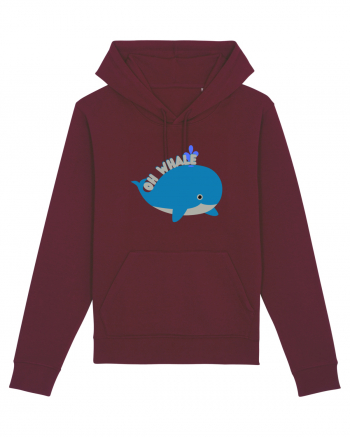 Oh Whale  Burgundy