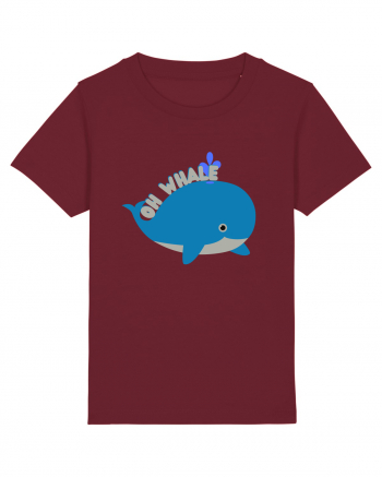 Oh Whale  Burgundy