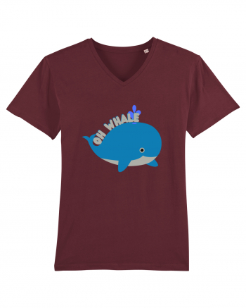 Oh Whale  Burgundy