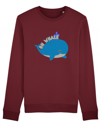 Oh Whale  Burgundy