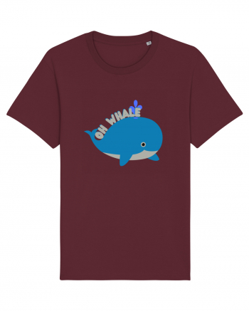 Oh Whale  Burgundy