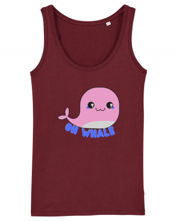 Oh Whale  Burgundy