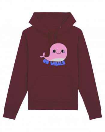 Oh Whale  Burgundy