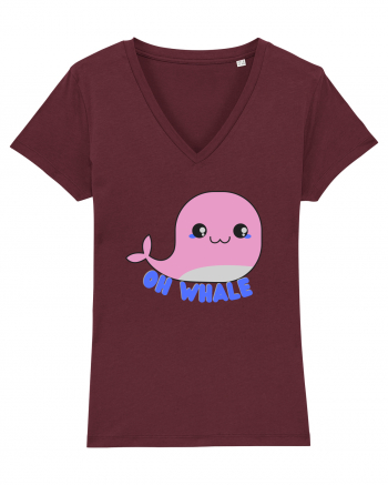 Oh Whale  Burgundy