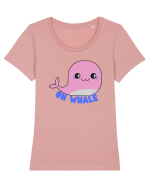 Oh Whale  Tricou mânecă scurtă guler larg fitted Damă Expresser