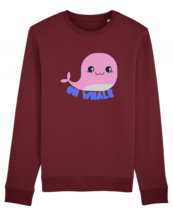 Oh Whale  Burgundy