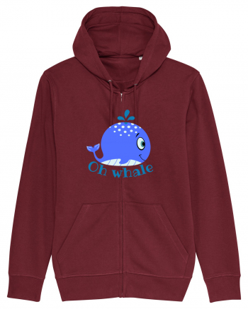 Oh Whale  Burgundy