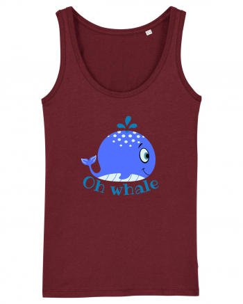 Oh Whale  Burgundy