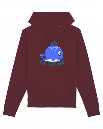 Oh Whale  Burgundy