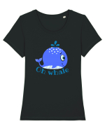 Oh Whale  Tricou mânecă scurtă guler larg fitted Damă Expresser